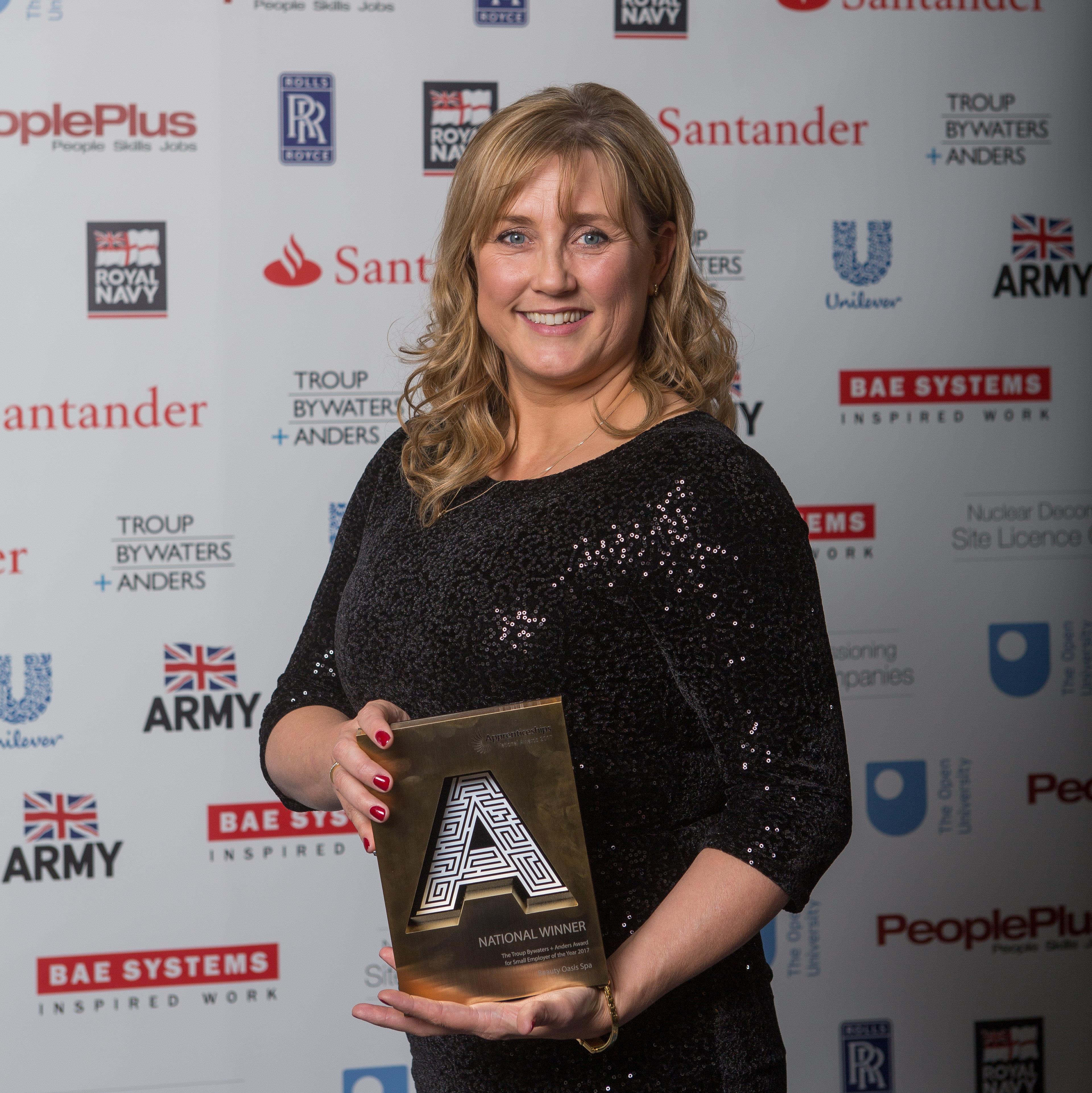 Beauty Oasis Spa wins at National Apprenticeship Awards