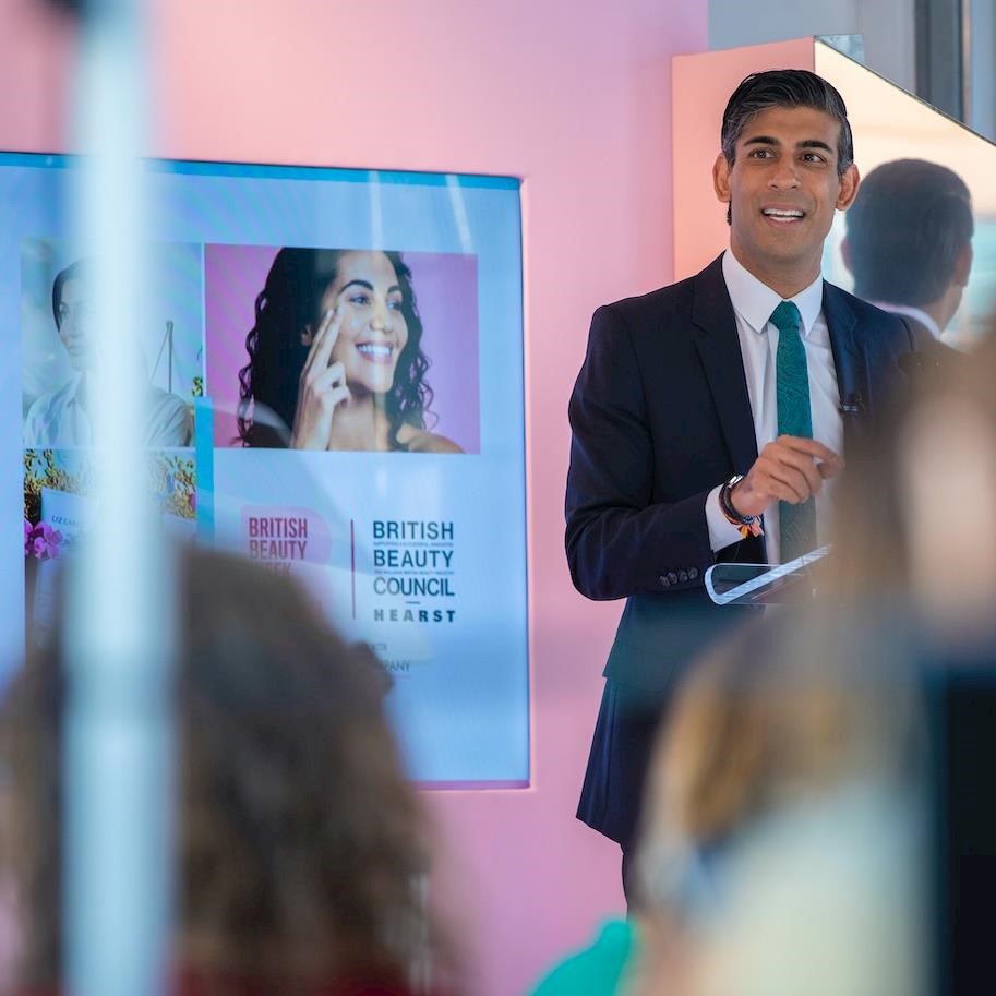 Chancellor Rishi Sunak hails beauty industry as “essential” and "the best of British business"