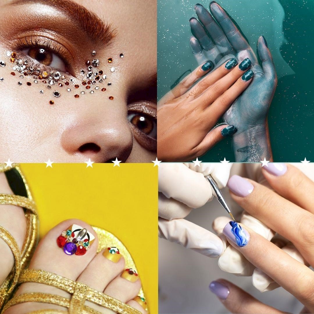 Galactic and ocean-inspired nail art and bejewelled pedicures among Pinterest’s beauty trends for 2022