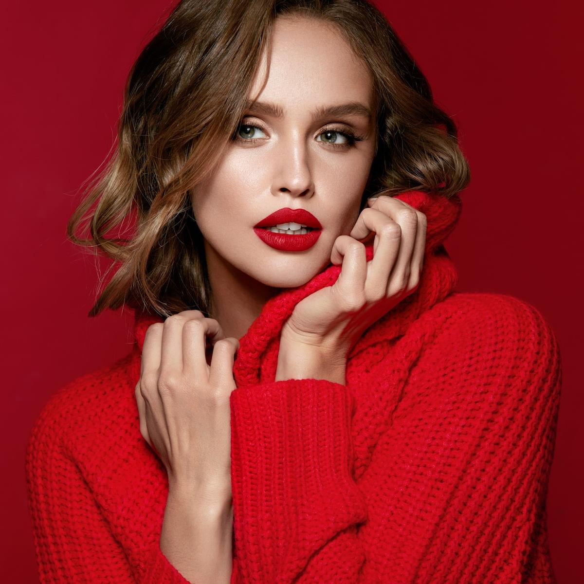 Red lips most hashtagged make-up look on Instagram 